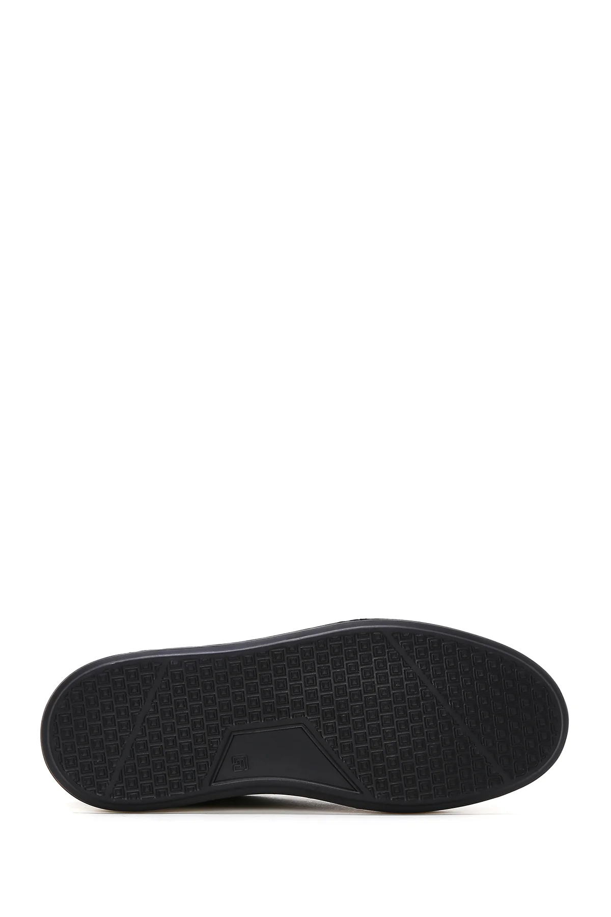 Erkek Siyah Deri Kalın Tabanlı Sneaker - Image 4
