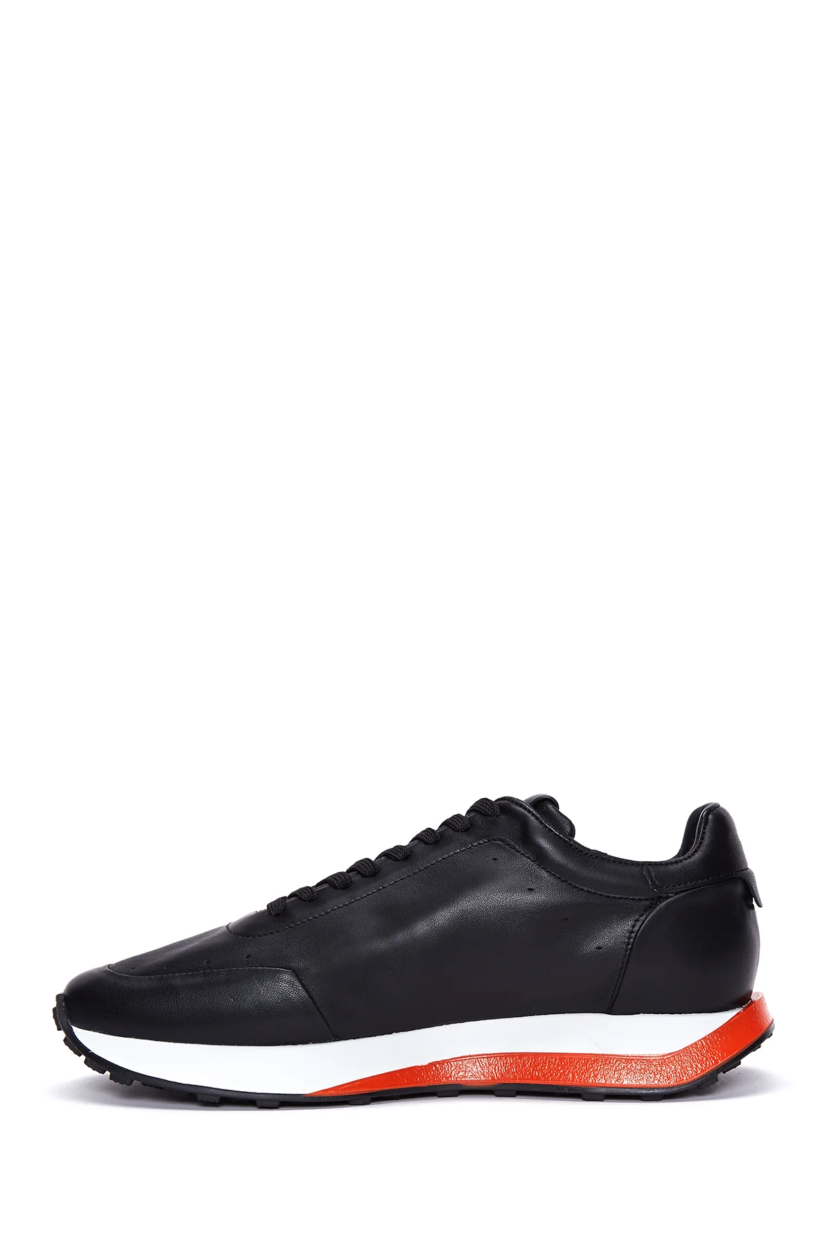 Erkek Siyah Deri Sneaker - Image 2