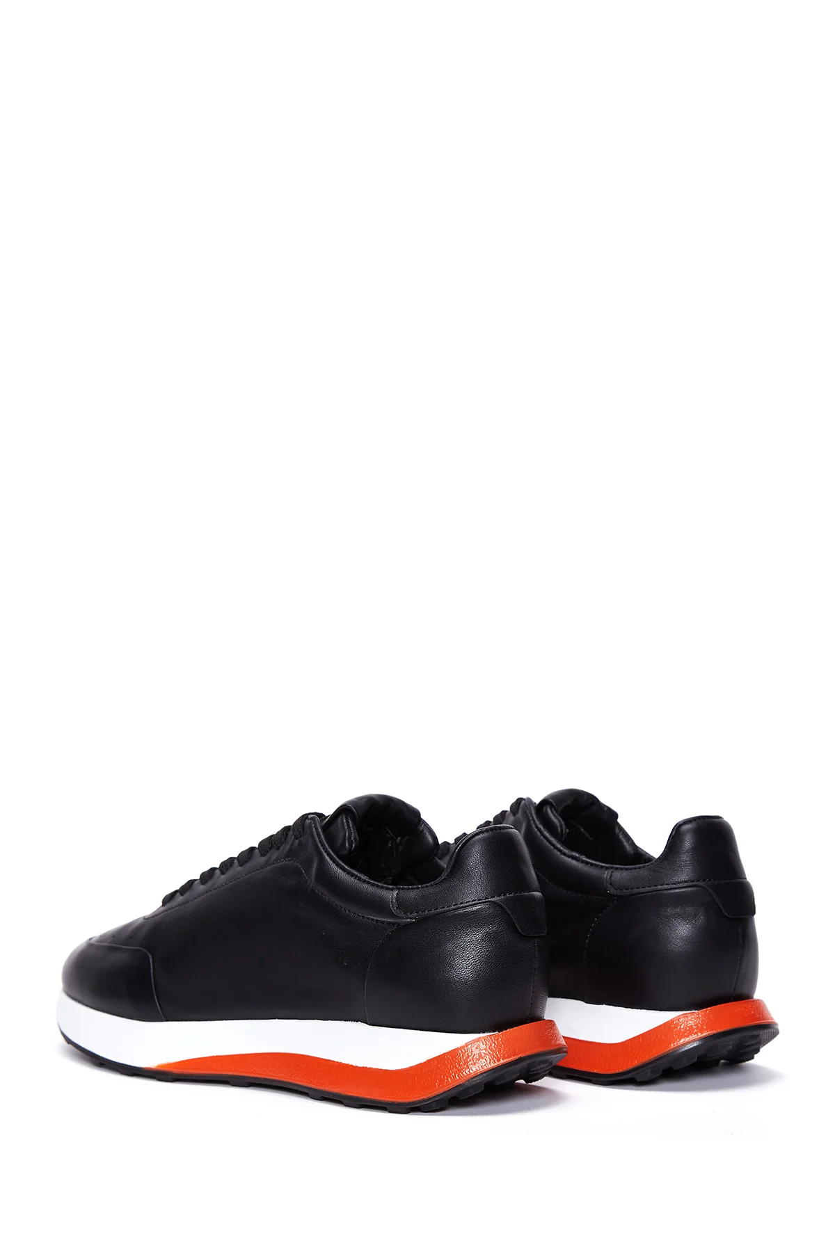 Erkek Siyah Deri Sneaker - Image 5