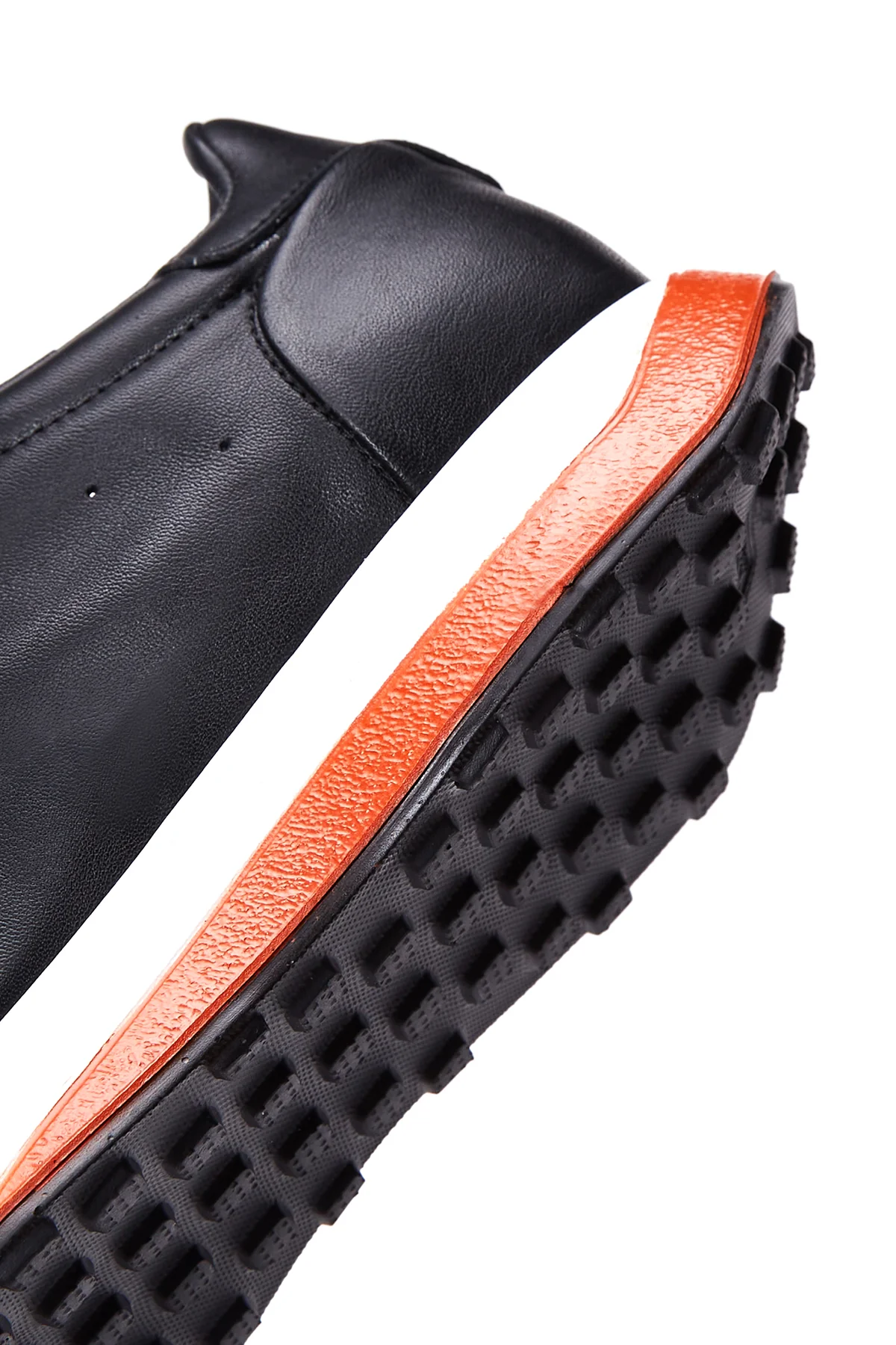 Erkek Siyah Deri Sneaker - Image 8