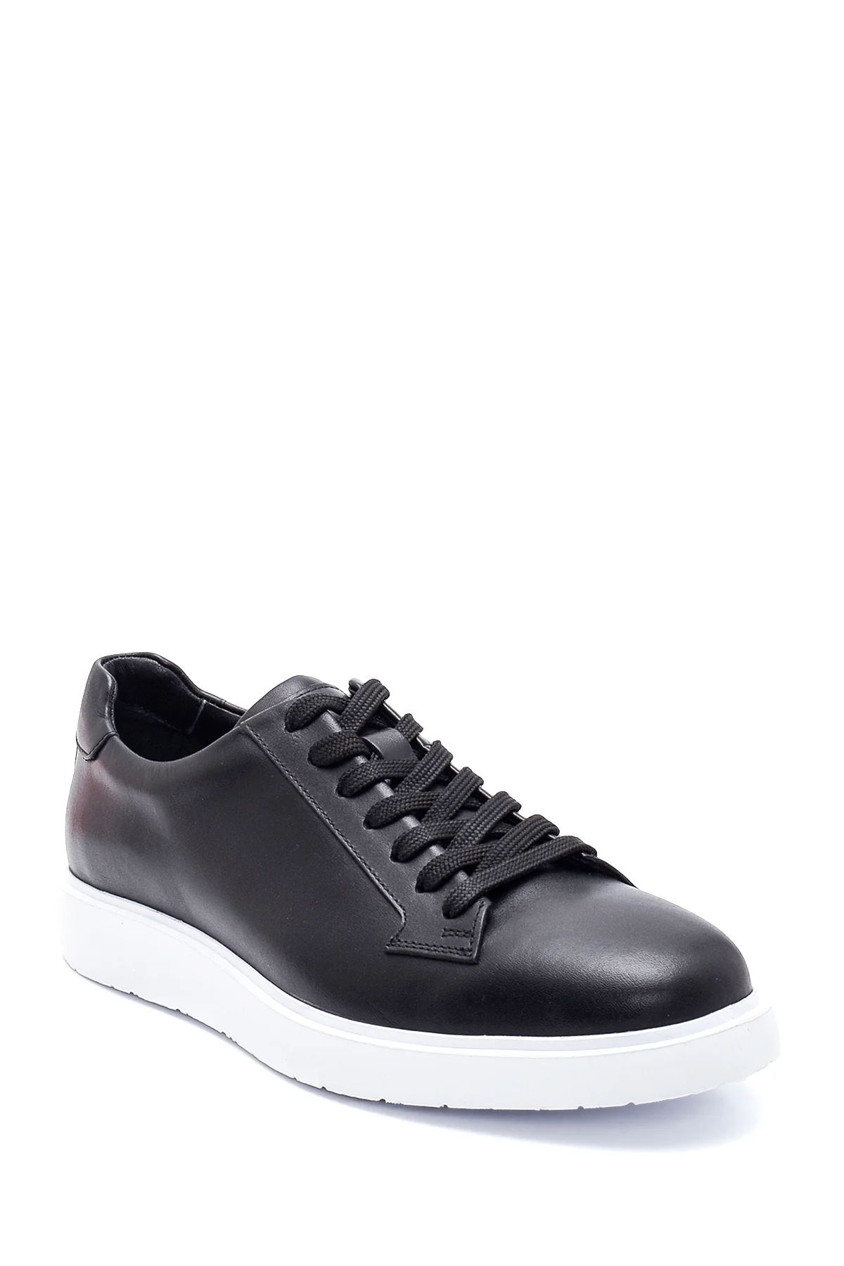 Erkek Siyah Deri Sneaker - Image 3