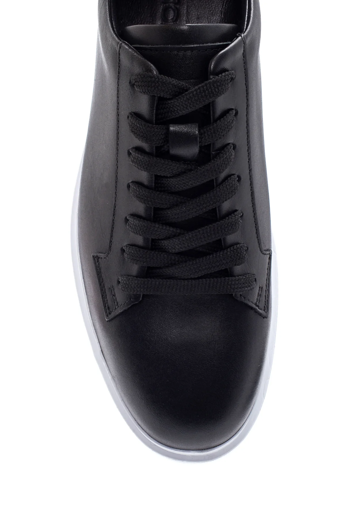 Erkek Siyah Deri Sneaker - Image 6