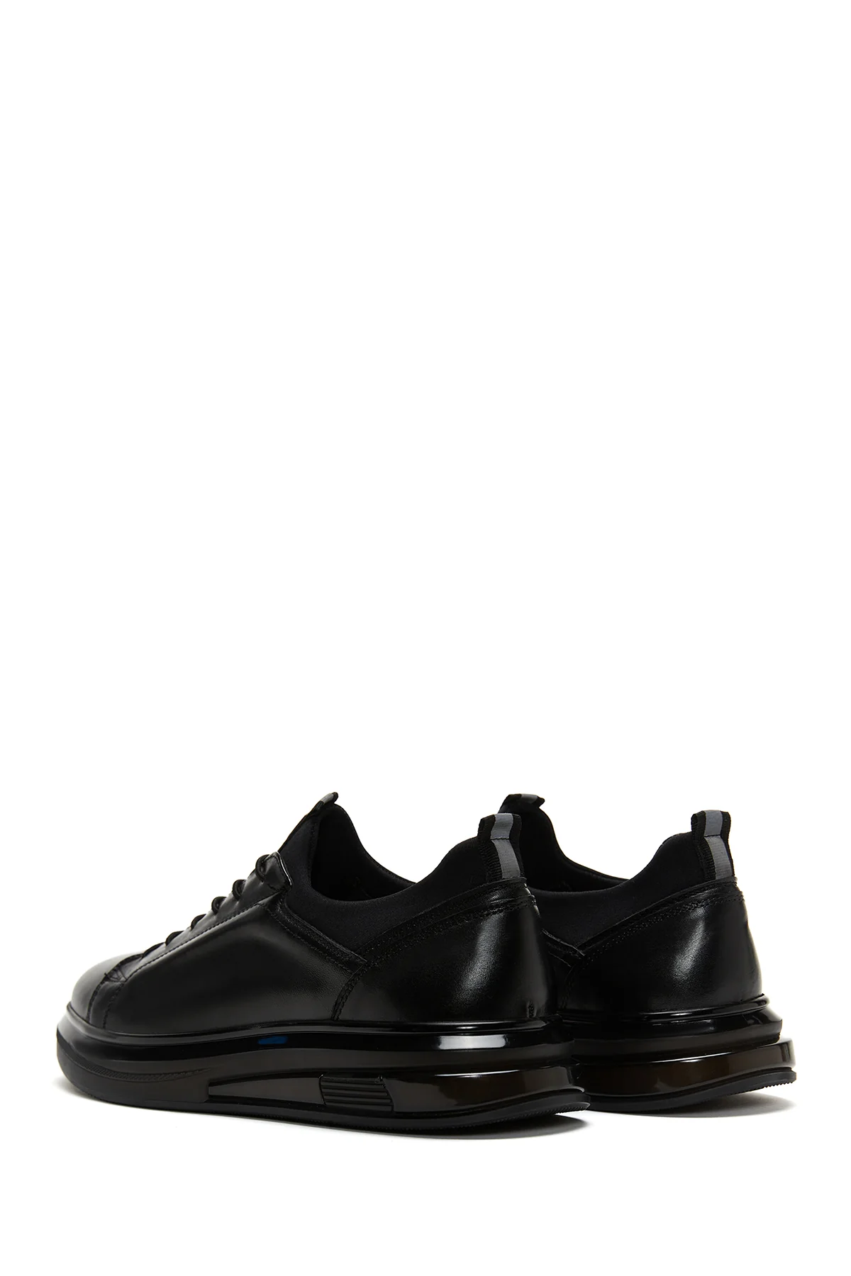 Erkek Siyah Deri Sneaker - Image 5