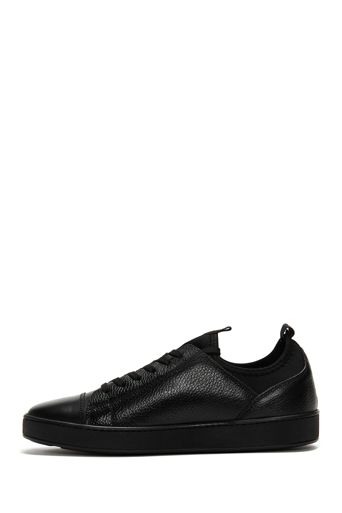 Erkek Siyah Deri Sneaker - Image 2