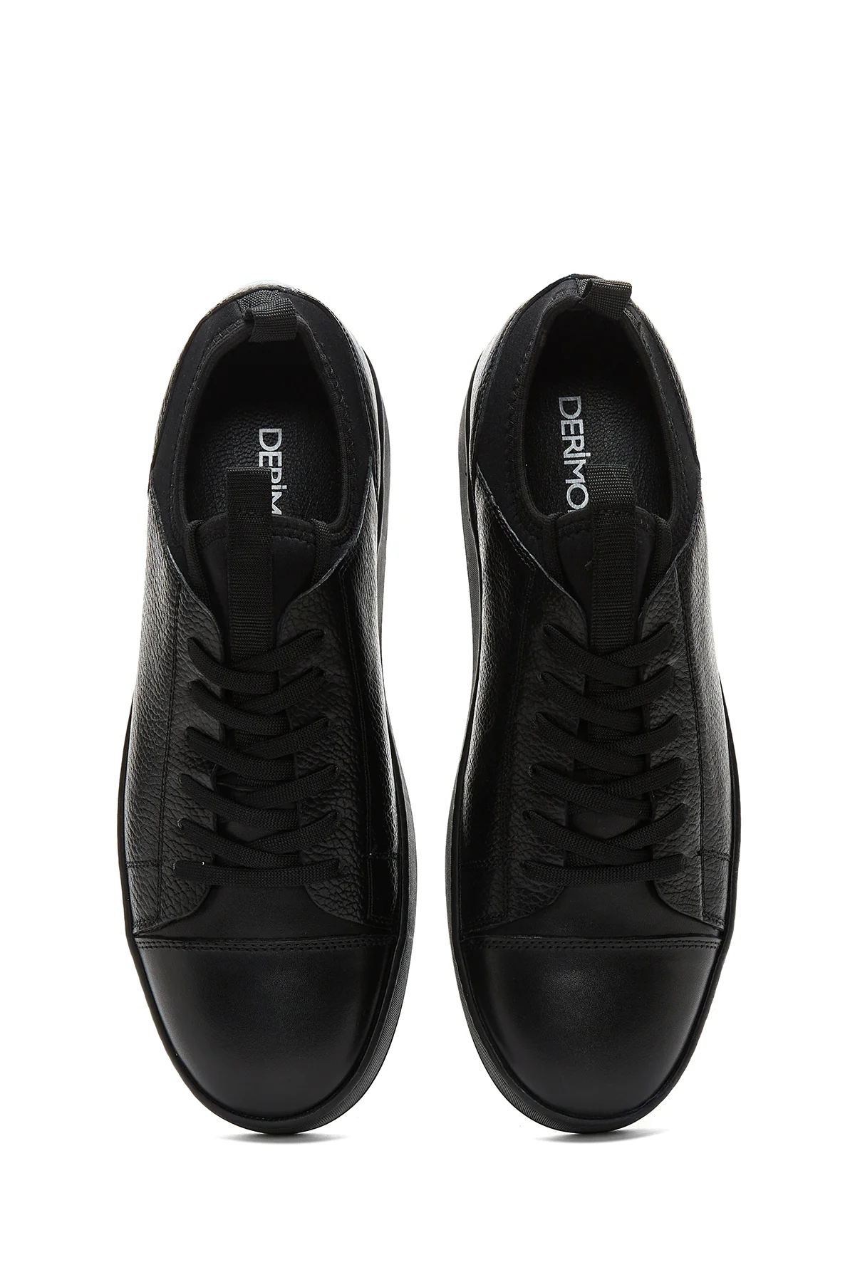 Erkek Siyah Deri Sneaker - Image 6