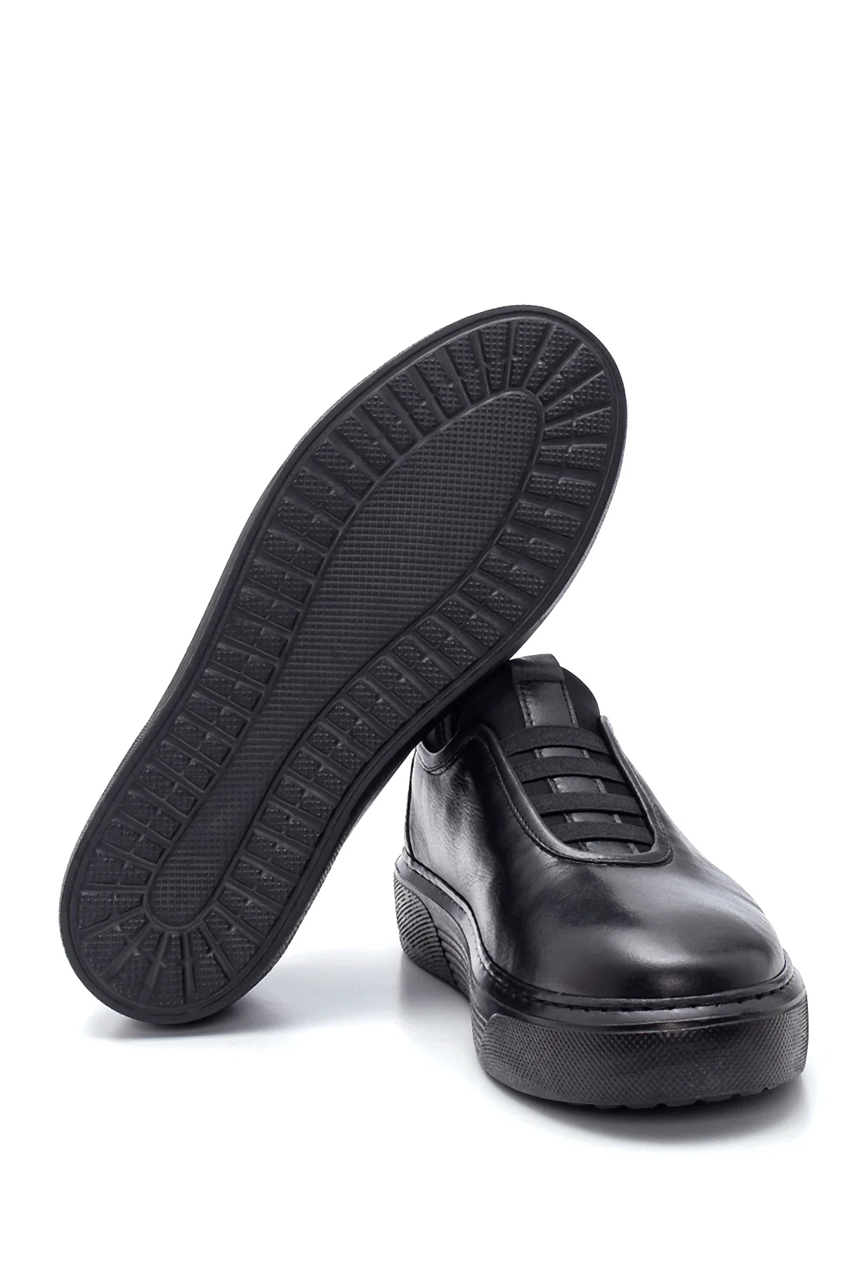 Erkek Siyah Deri Sneaker - Image 3