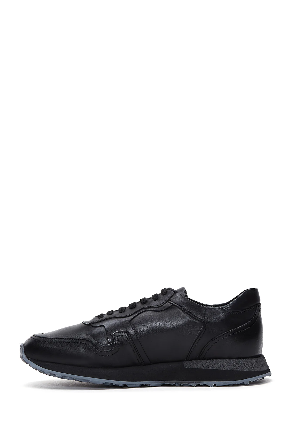 Erkek Siyah Deri Sneaker - Image 2