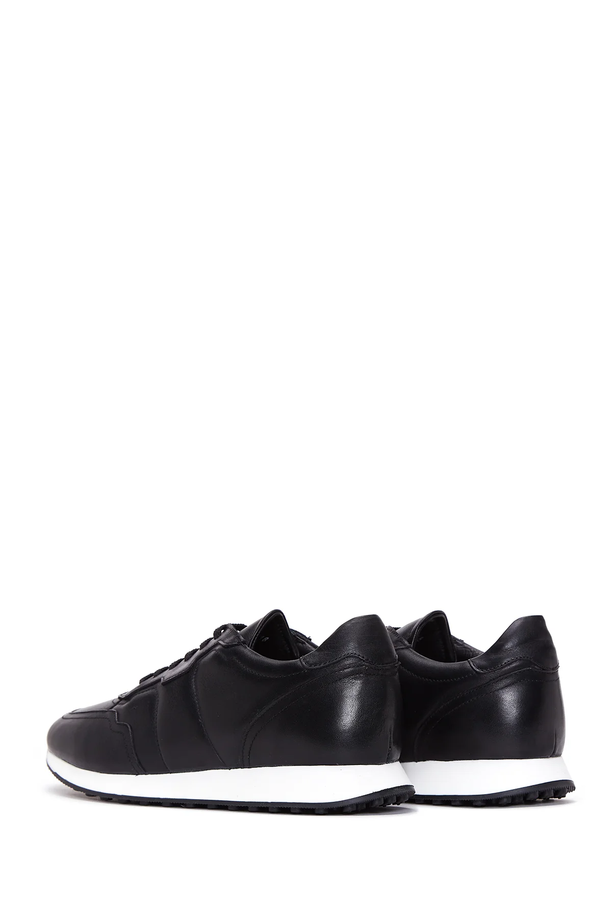 Erkek Siyah Deri Sneaker - Image 5