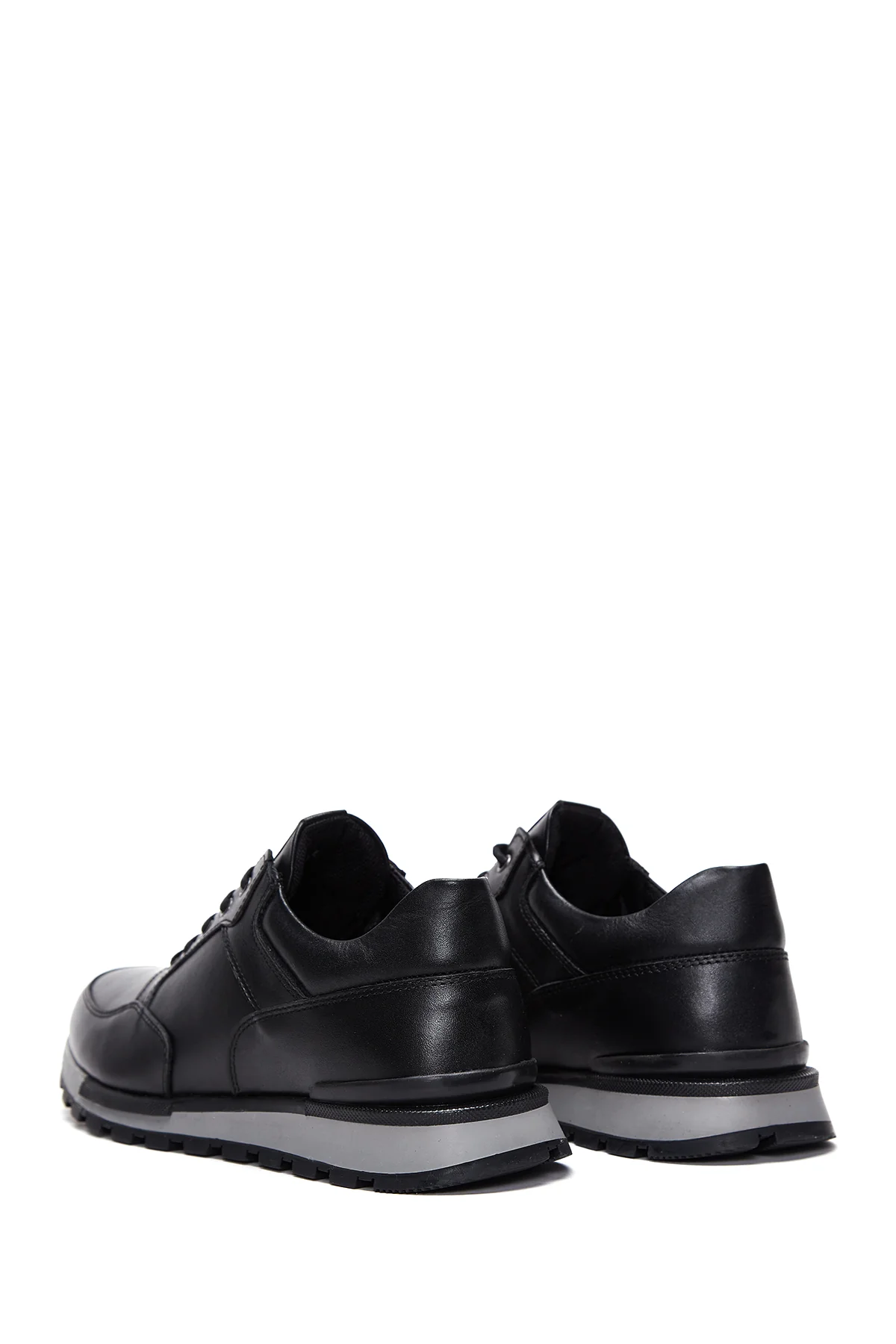 Erkek Siyah Deri Sneaker - Image 5