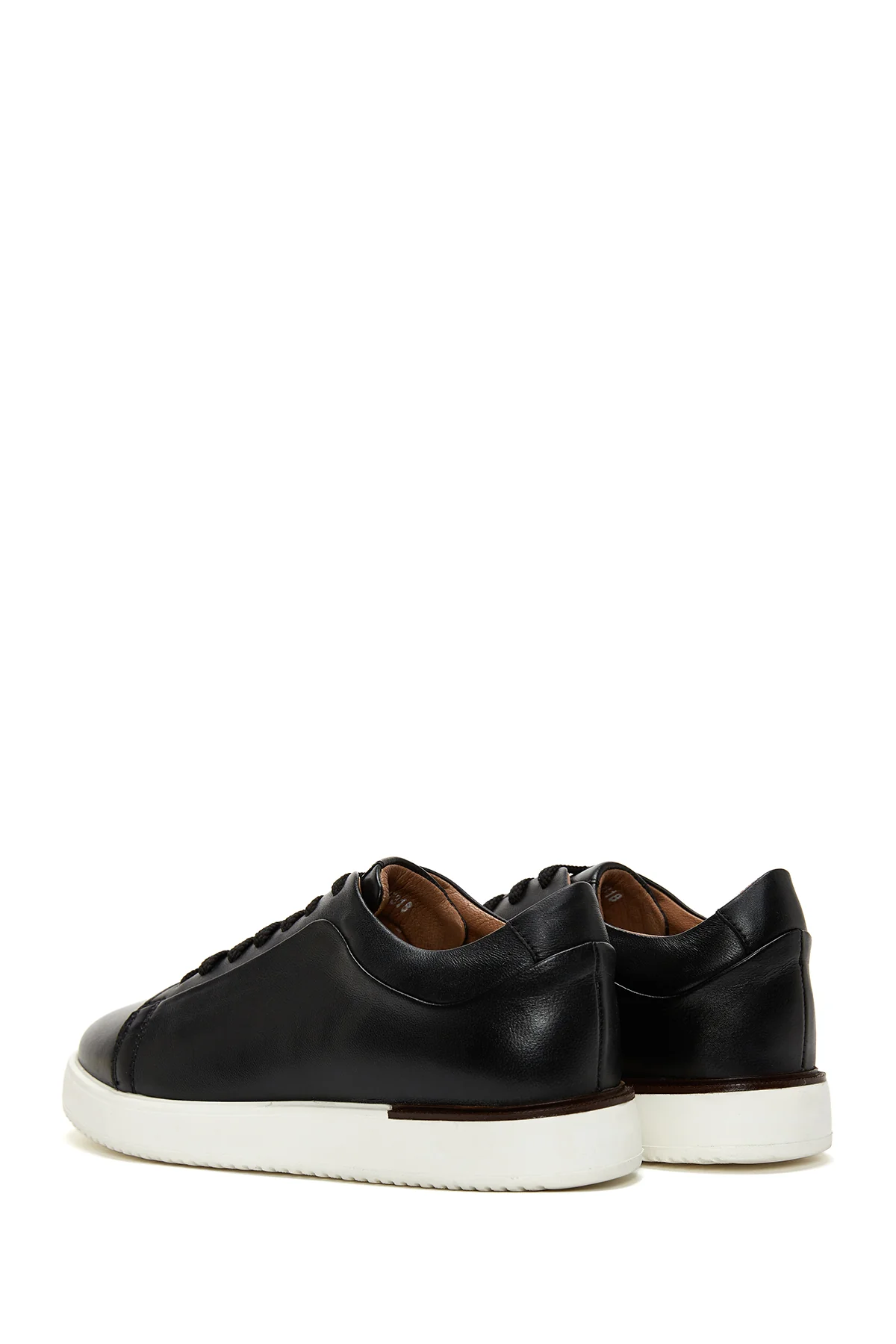 Erkek Siyah Deri Sneaker - Image 5