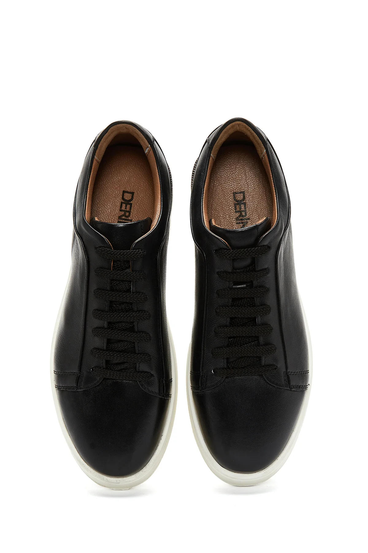 Erkek Siyah Deri Sneaker - Image 6
