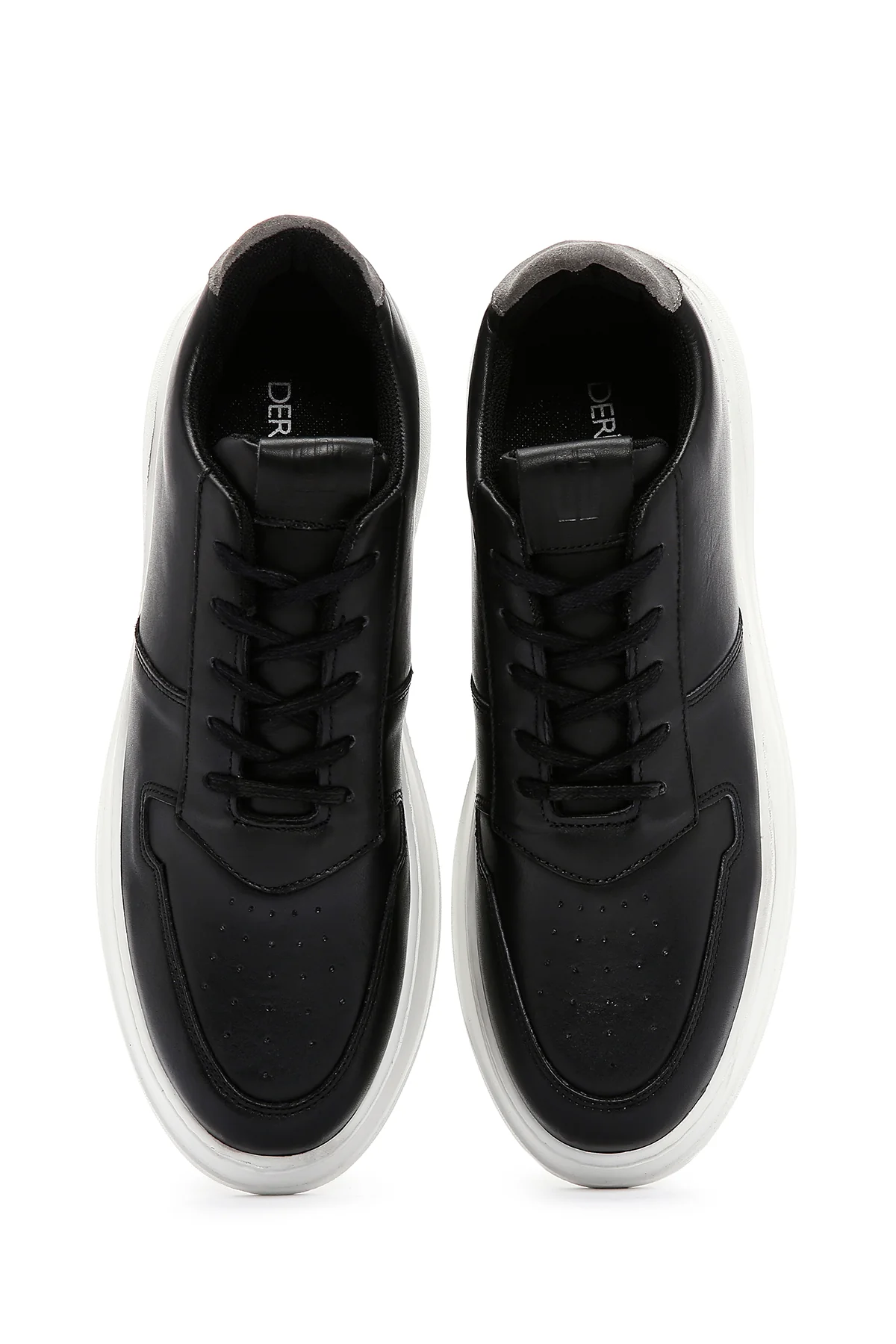 Erkek Siyah Deri Sneaker - Image 6
