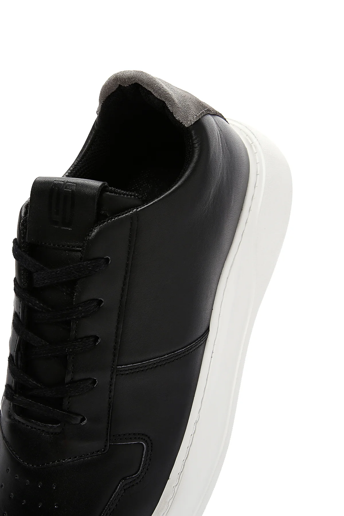 Erkek Siyah Deri Sneaker - Image 7