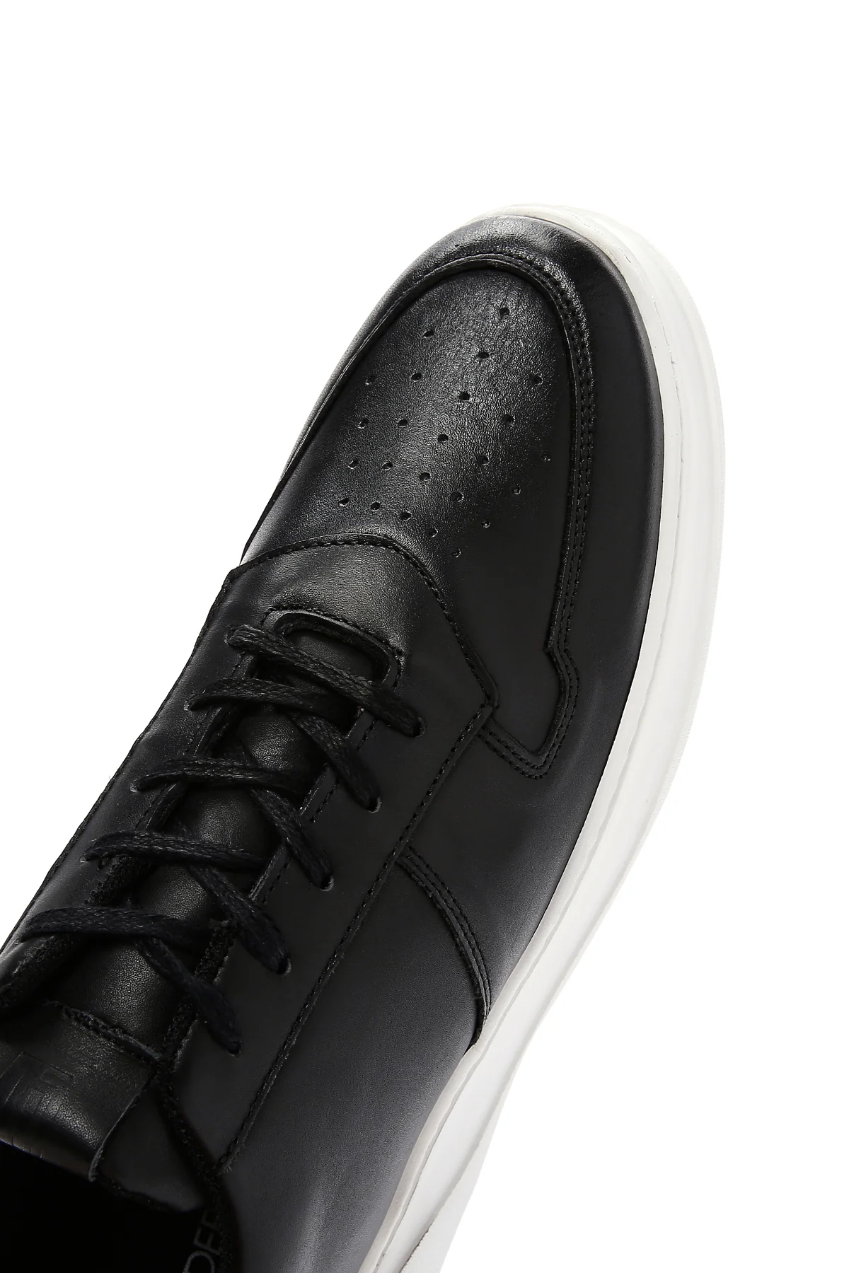 Erkek Siyah Deri Sneaker - Image 9