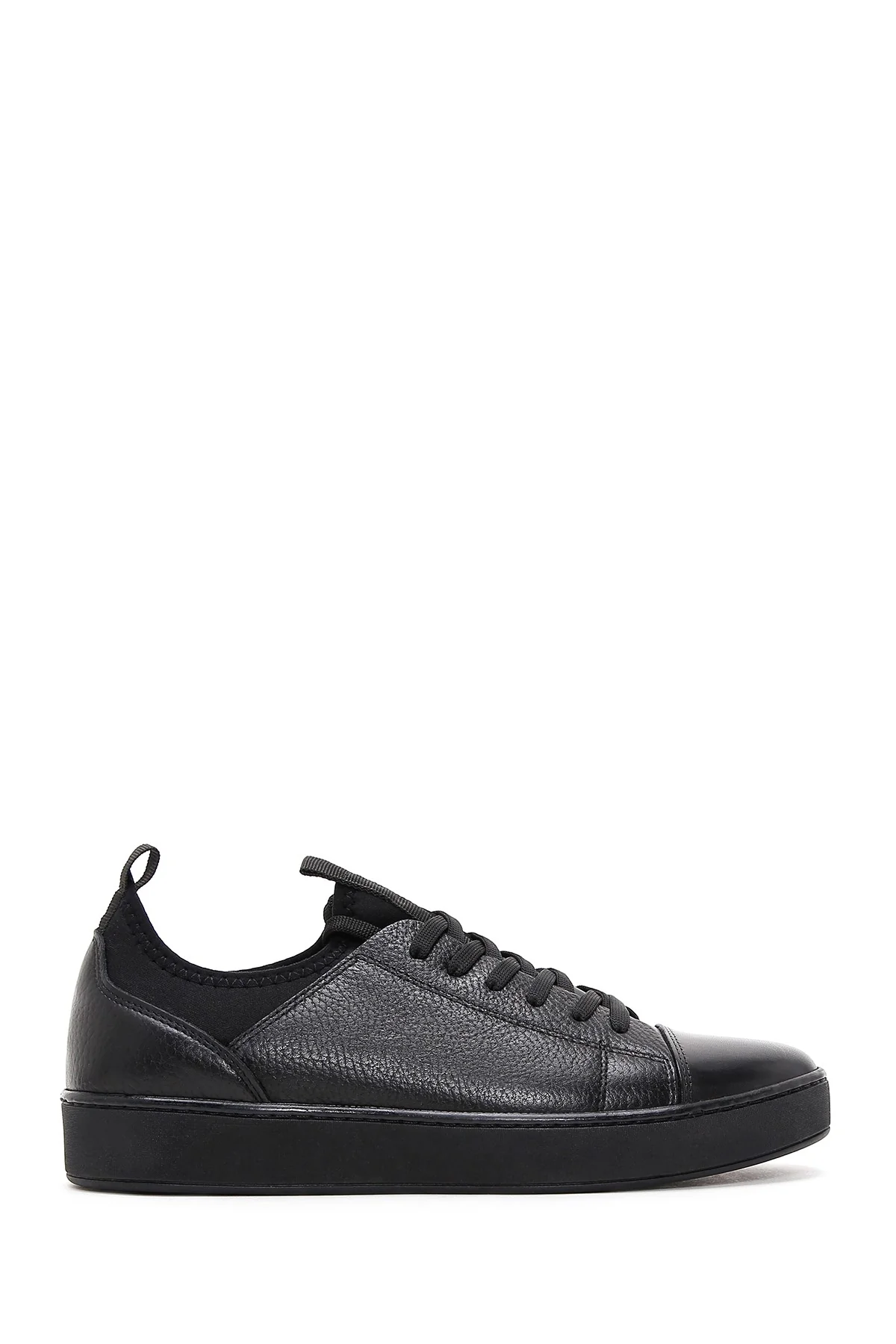 Erkek Siyah Deri Sneaker - Image 2