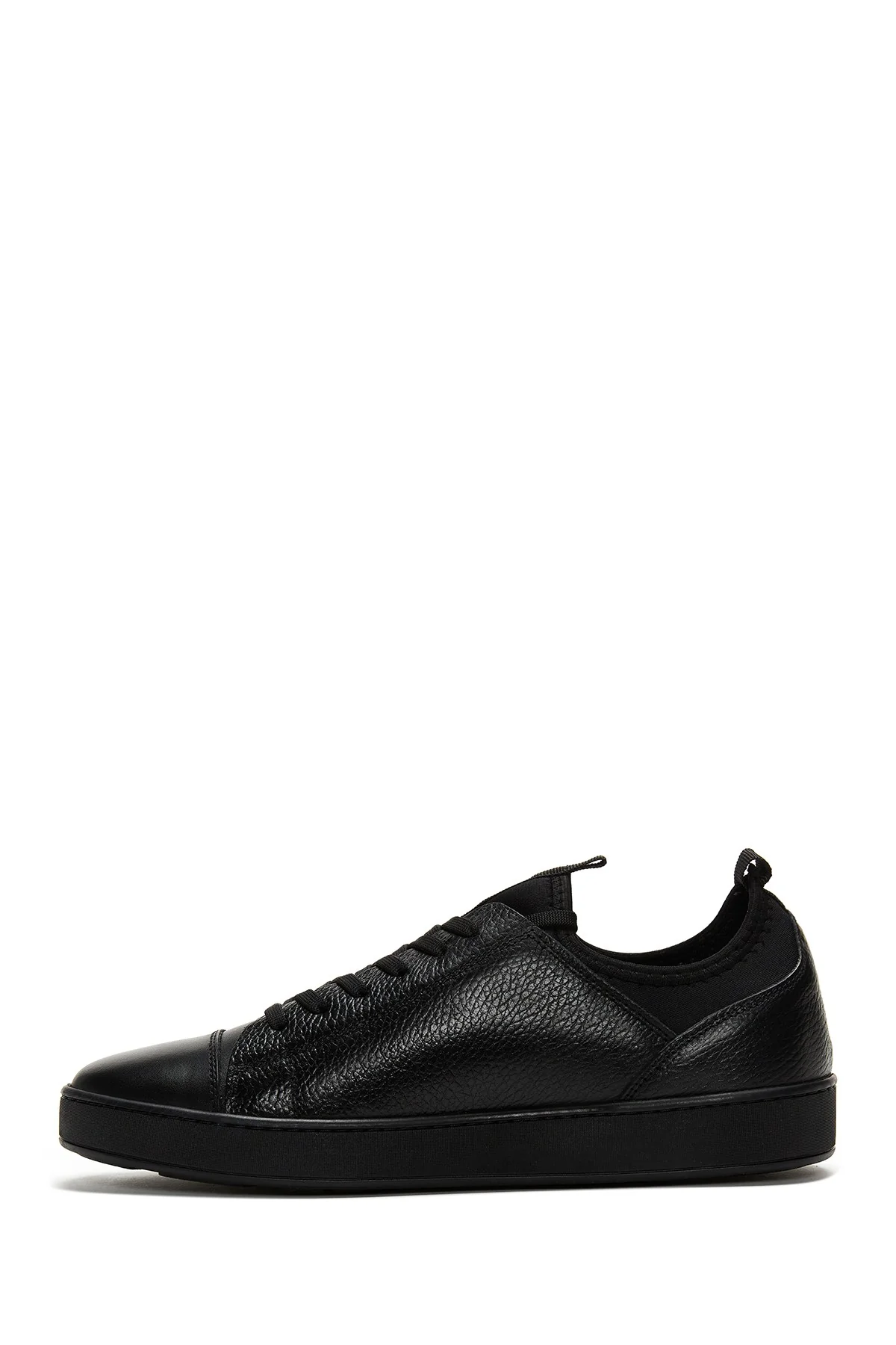 Erkek Siyah Deri Sneaker - Image 3