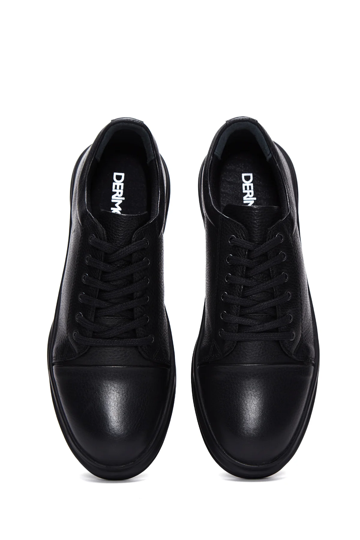 Erkek Siyah Deri Sneaker - Image 6