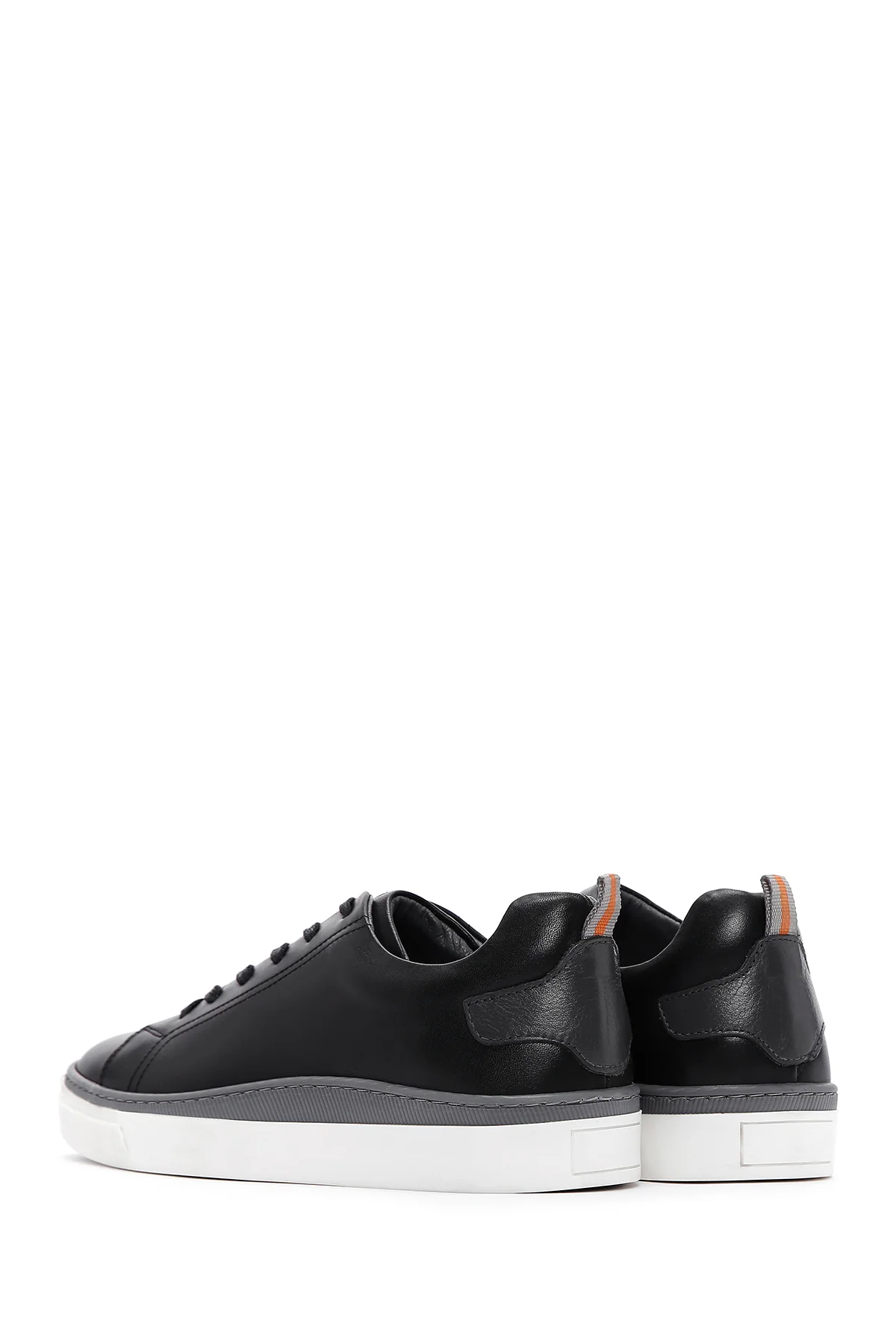 Erkek Siyah Deri Sneaker - Image 5