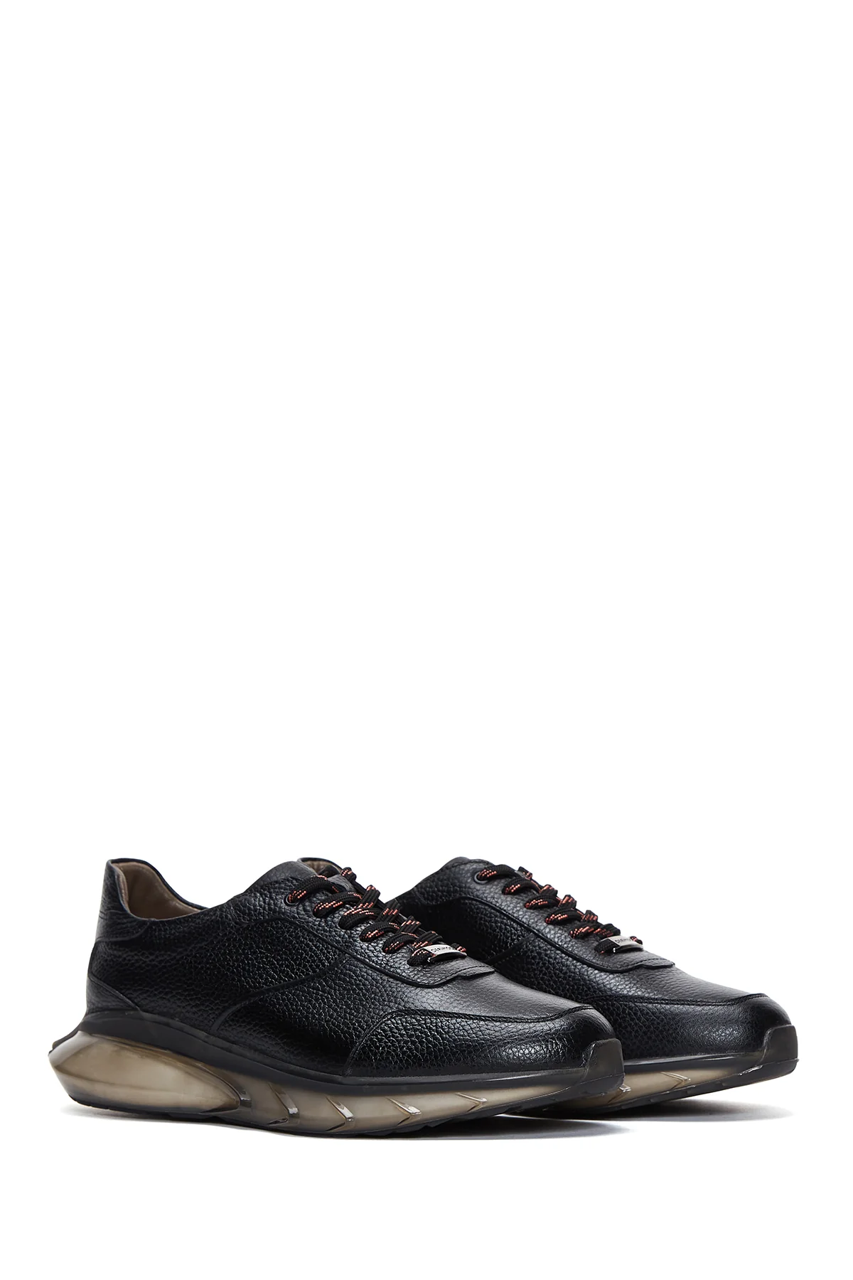 Erkek Siyah Deri Sneaker - Image 3