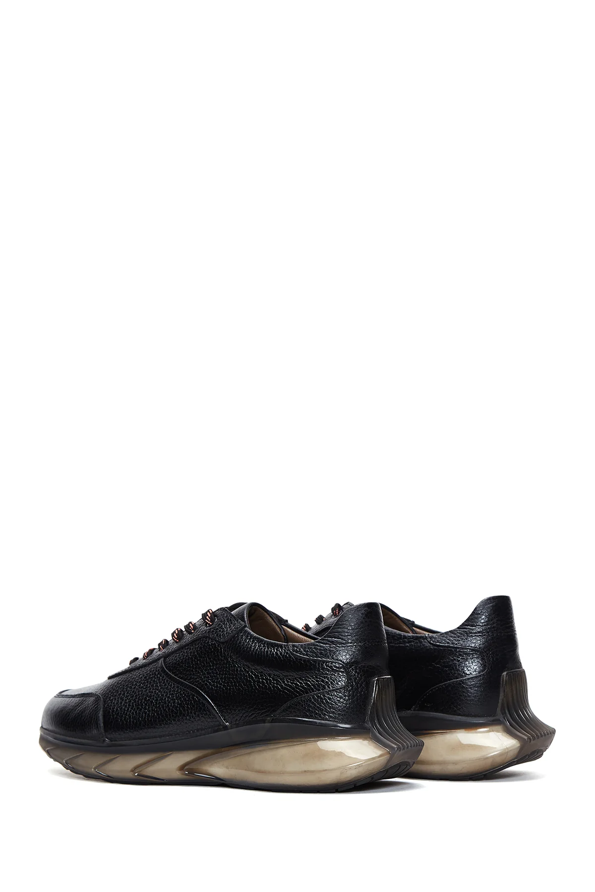 Erkek Siyah Deri Sneaker - Image 5