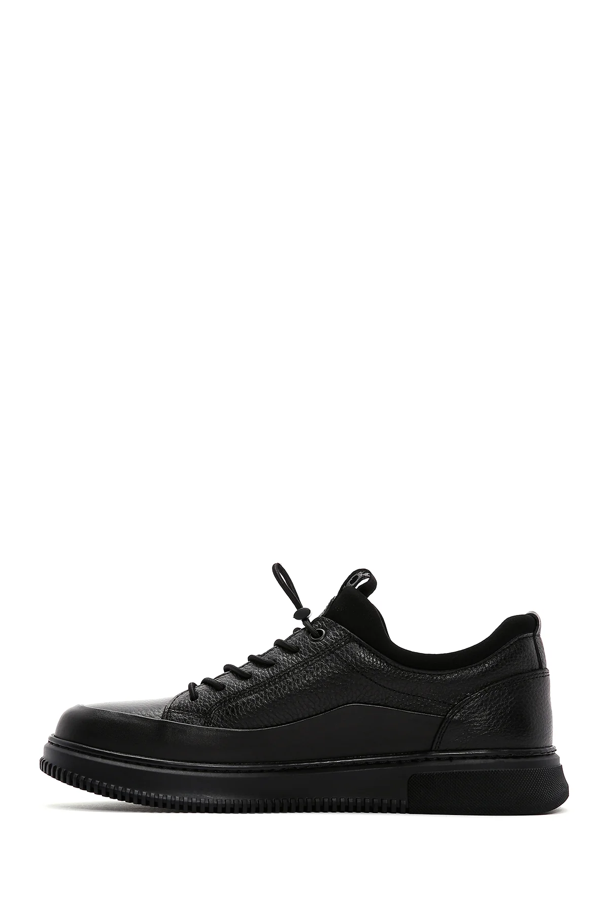 Erkek Siyah Deri Sneaker - Image 2