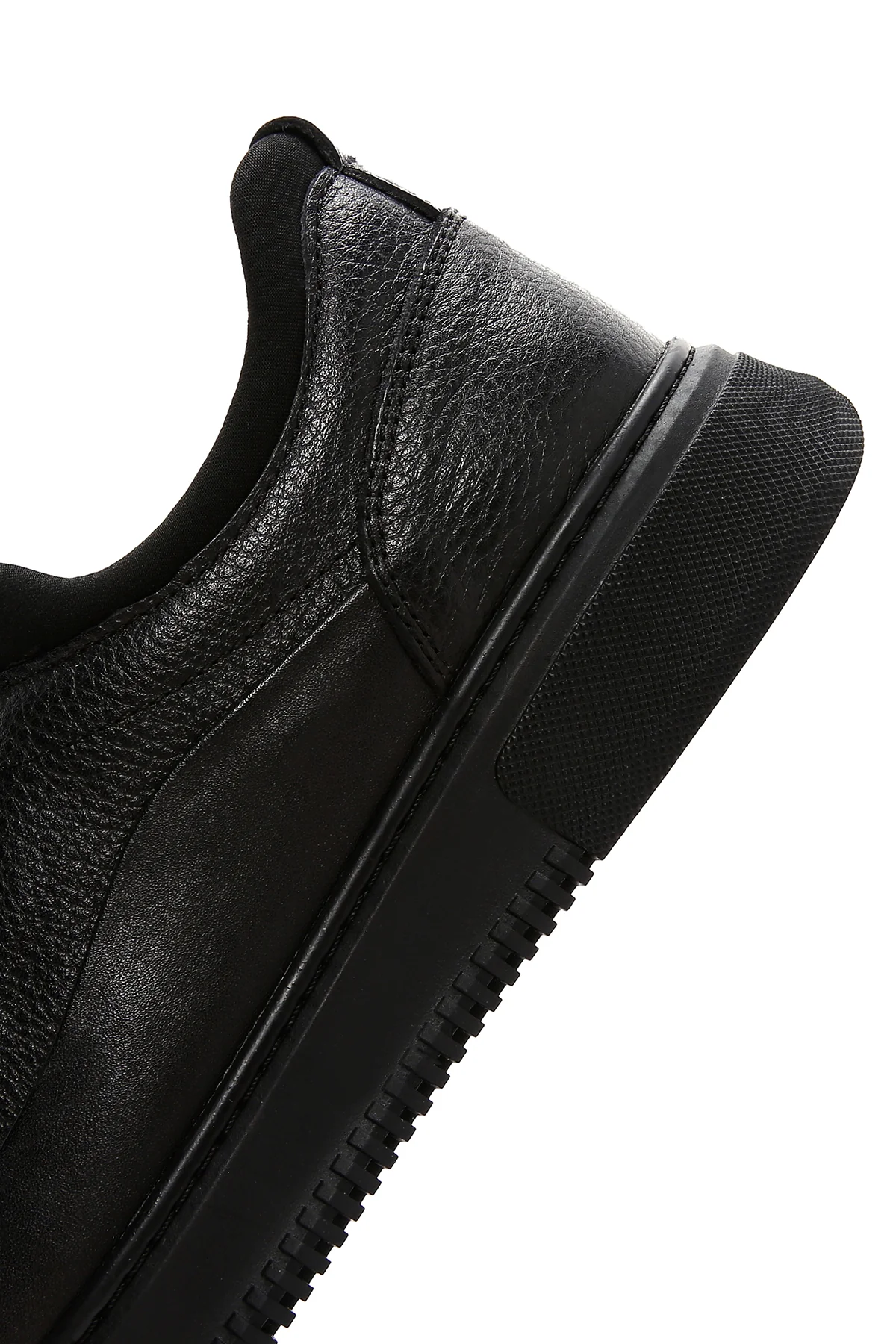 Erkek Siyah Deri Sneaker - Image 7