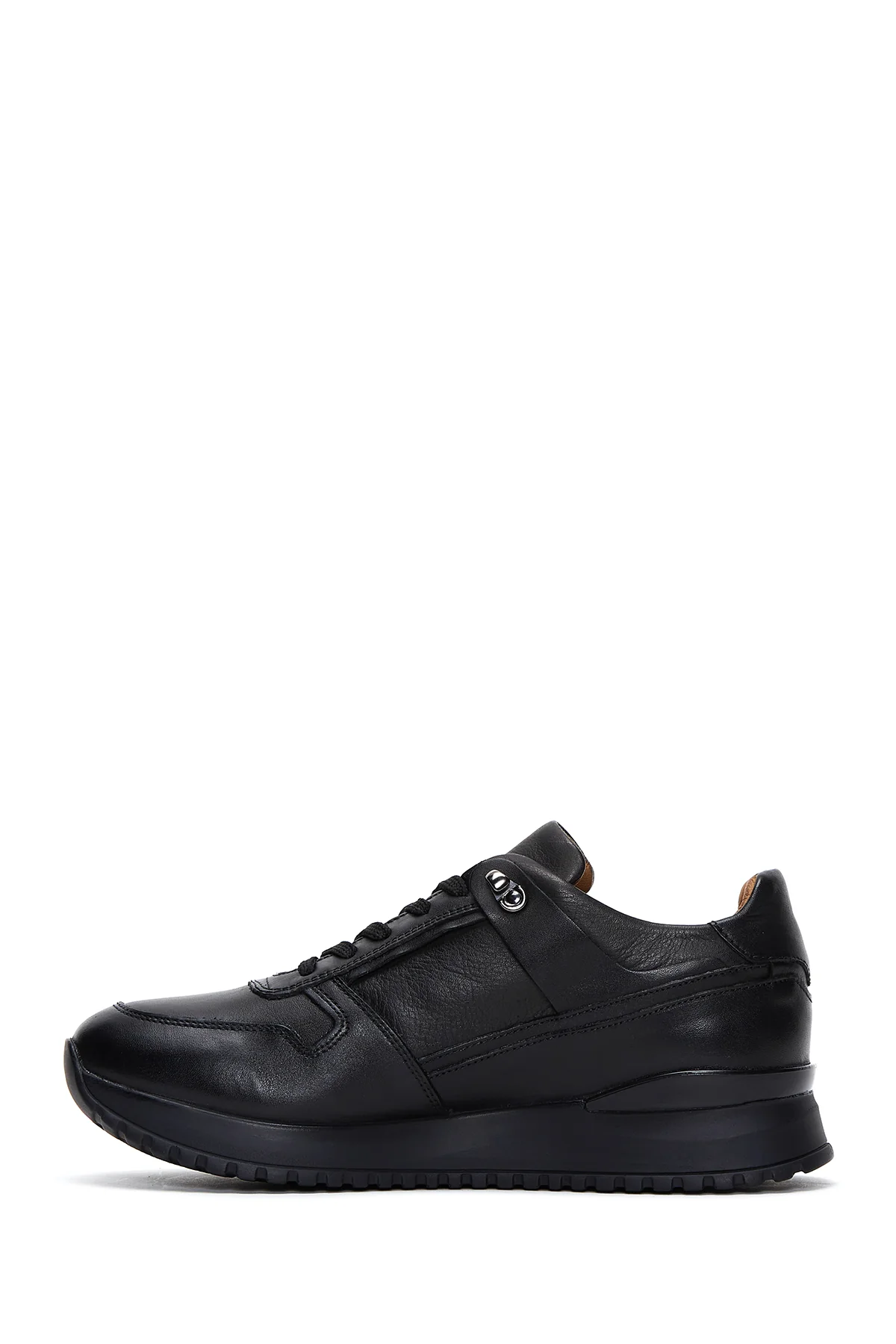Erkek Siyah Deri Sneaker - Image 2