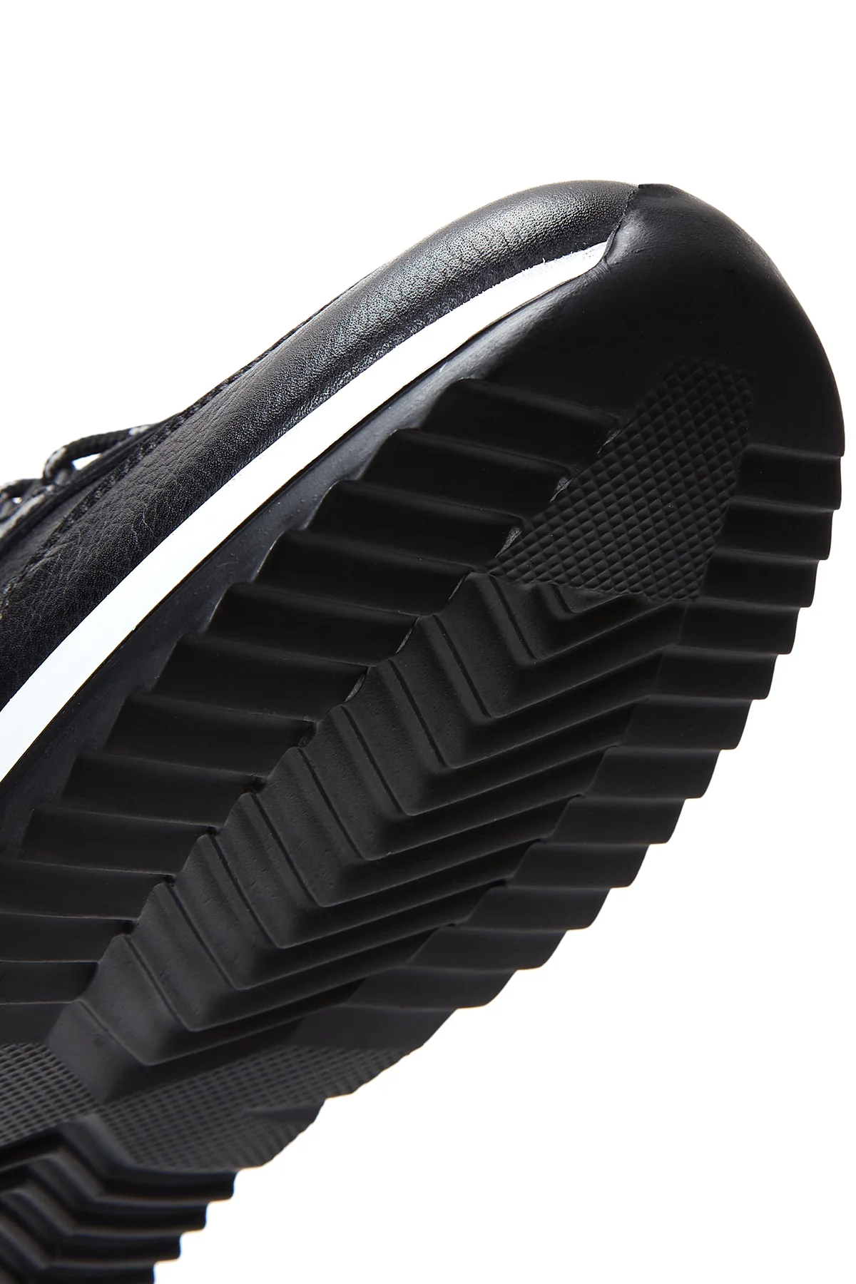 Erkek Siyah Deri Sneaker - Image 9