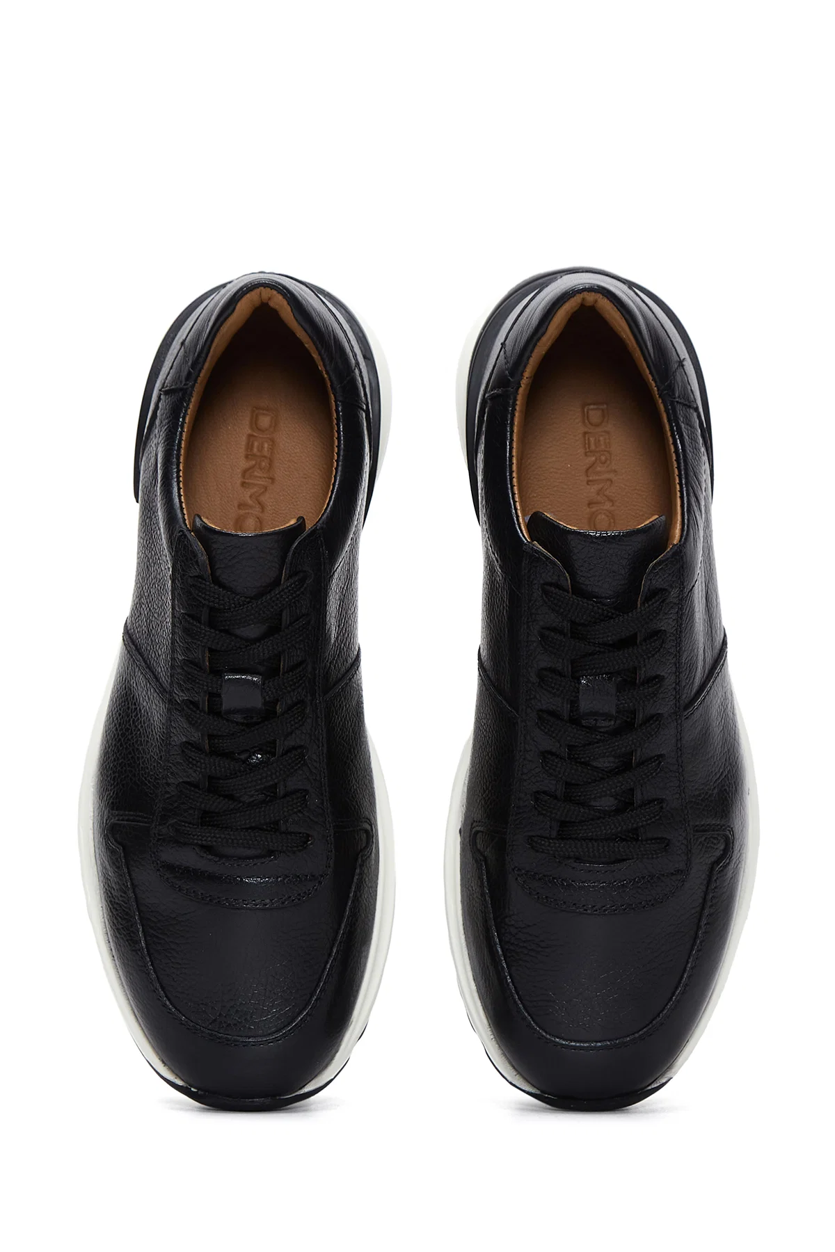 Erkek Siyah Deri Sneaker - Image 6
