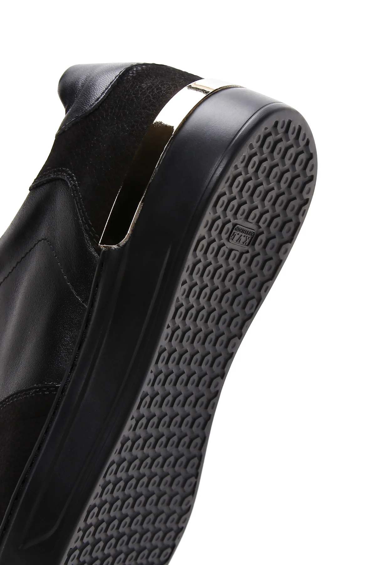 Erkek Siyah Deri Sneaker - Image 8