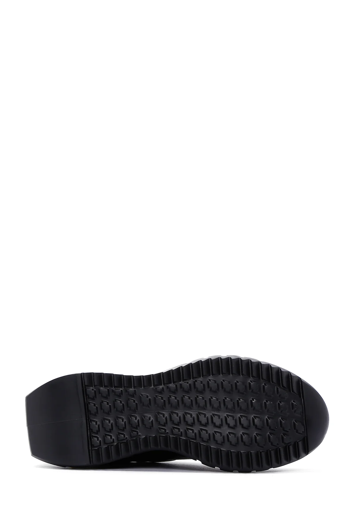 Erkek Siyah Deri Sneaker - Image 4