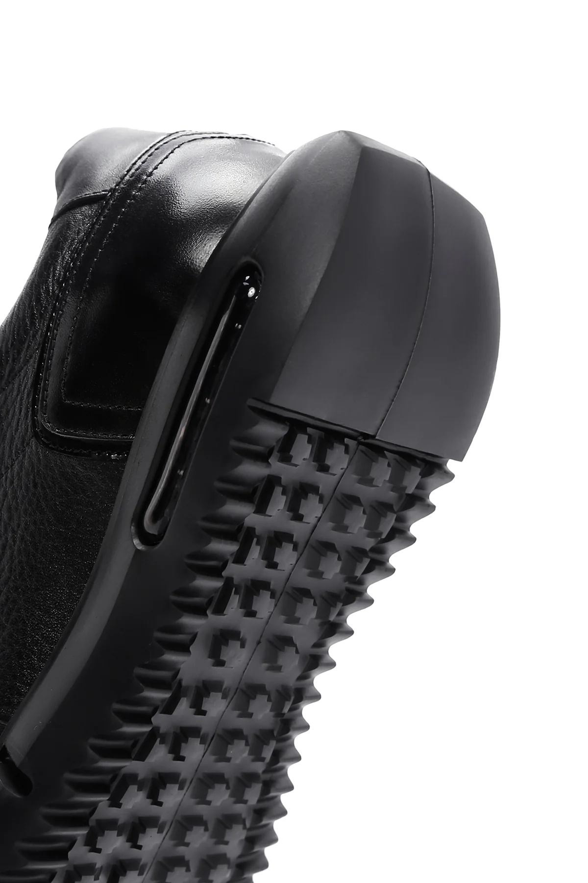 Erkek Siyah Deri Sneaker - Image 7