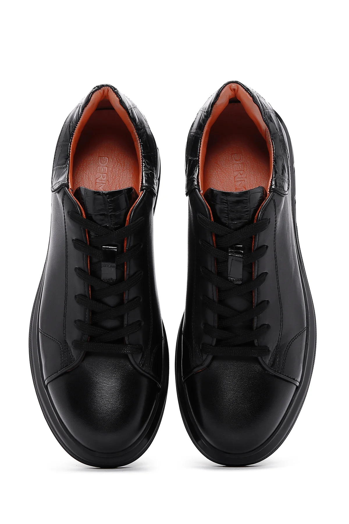 Erkek Siyah Deri Sneaker - Image 6