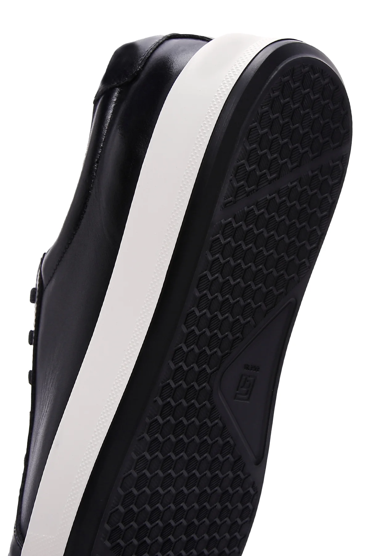 Erkek Siyah Deri Sneaker - Image 8