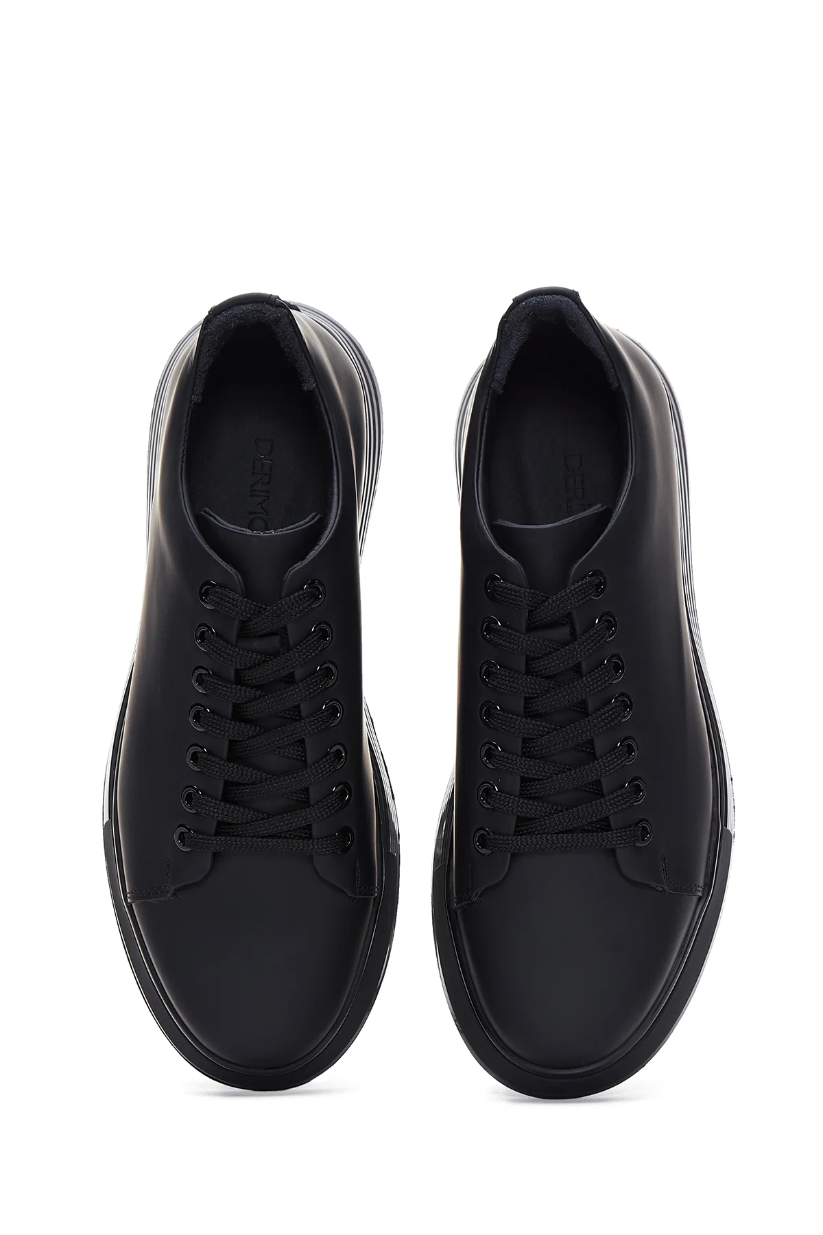 Erkek Siyah Deri Sneaker - Image 6
