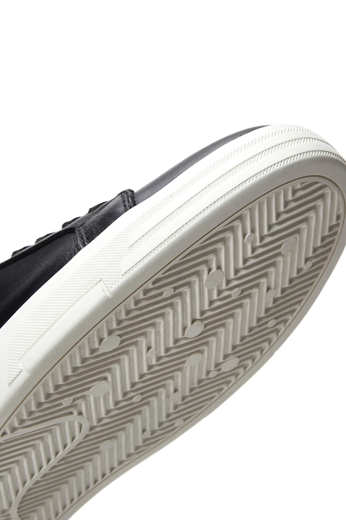 Erkek Siyah Deri Sneaker - Image 8