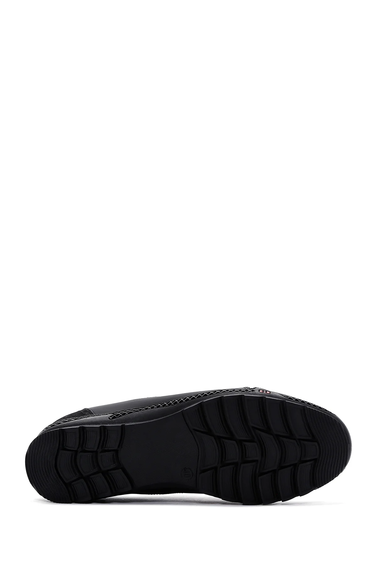 Erkek Siyah Deri Sneaker - Image 5