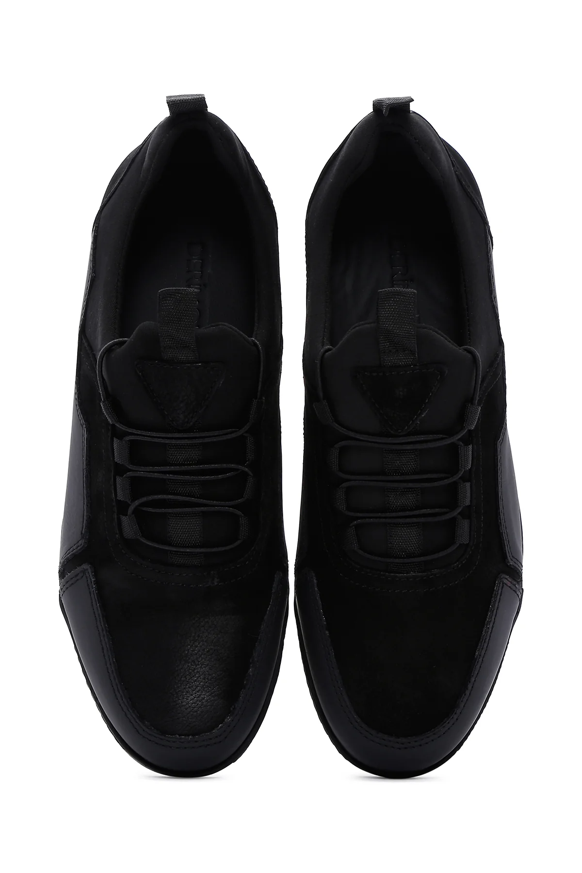 Erkek Siyah Deri Sneaker - Image 7