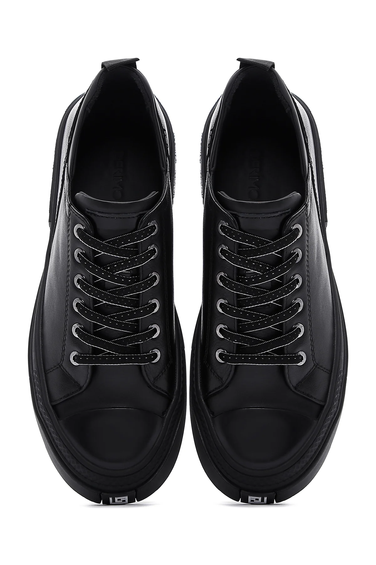 Erkek Siyah Deri Sneaker - Image 6