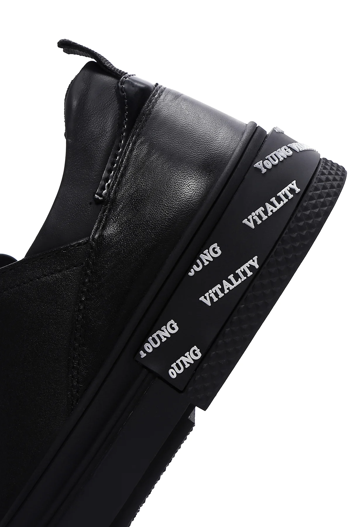 Erkek Siyah Deri Sneaker - Image 7