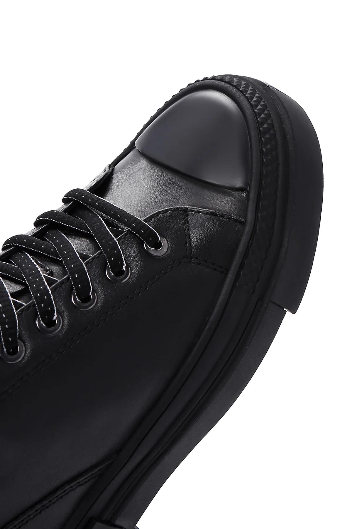 Erkek Siyah Deri Sneaker - Image 9