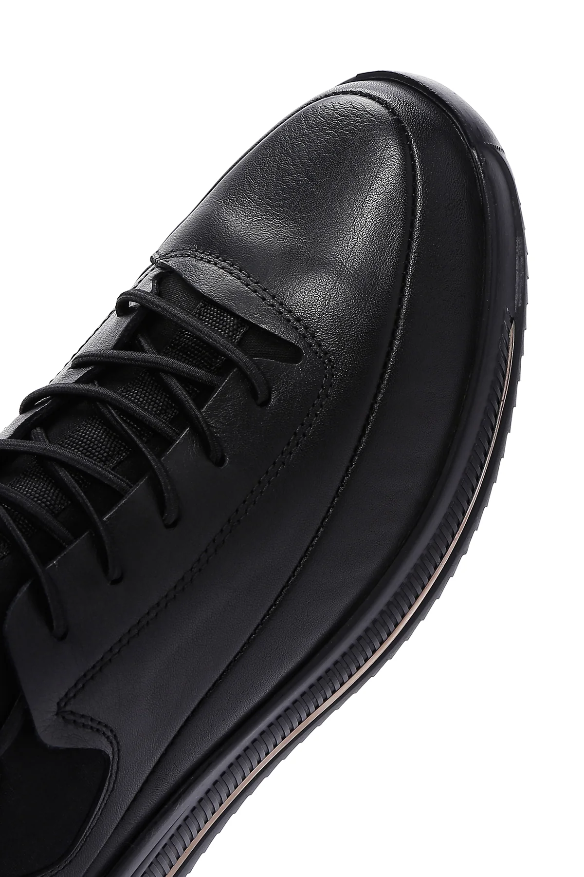 Erkek Siyah Deri Sneaker - Image 10