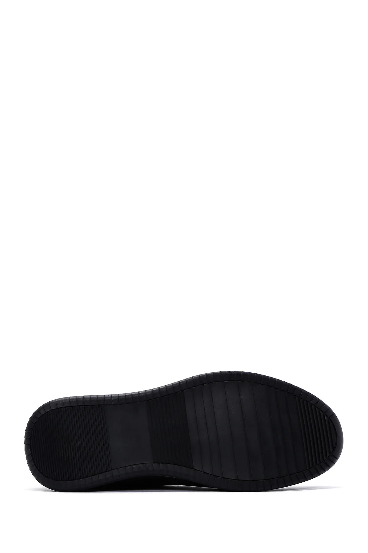 Erkek Siyah Deri Sneaker - Image 4