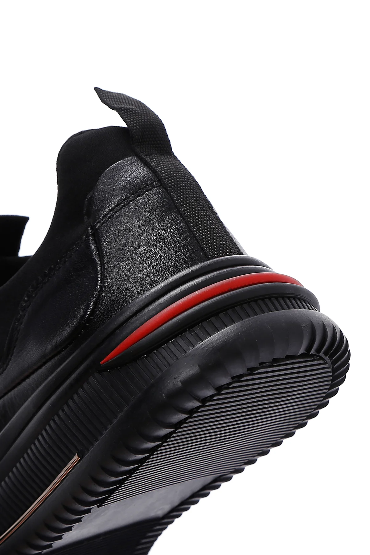 Erkek Siyah Deri Sneaker - Image 9