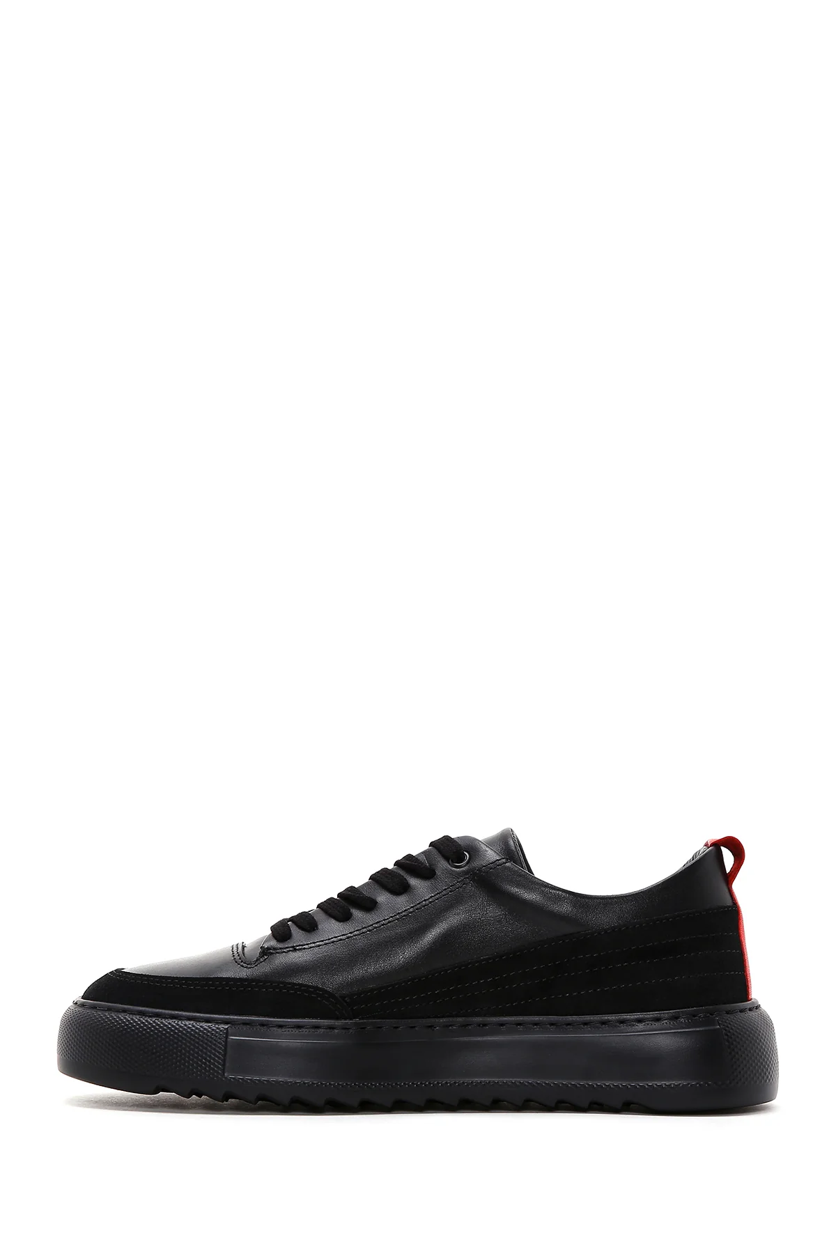 Erkek Siyah Deri Sneaker - Image 2
