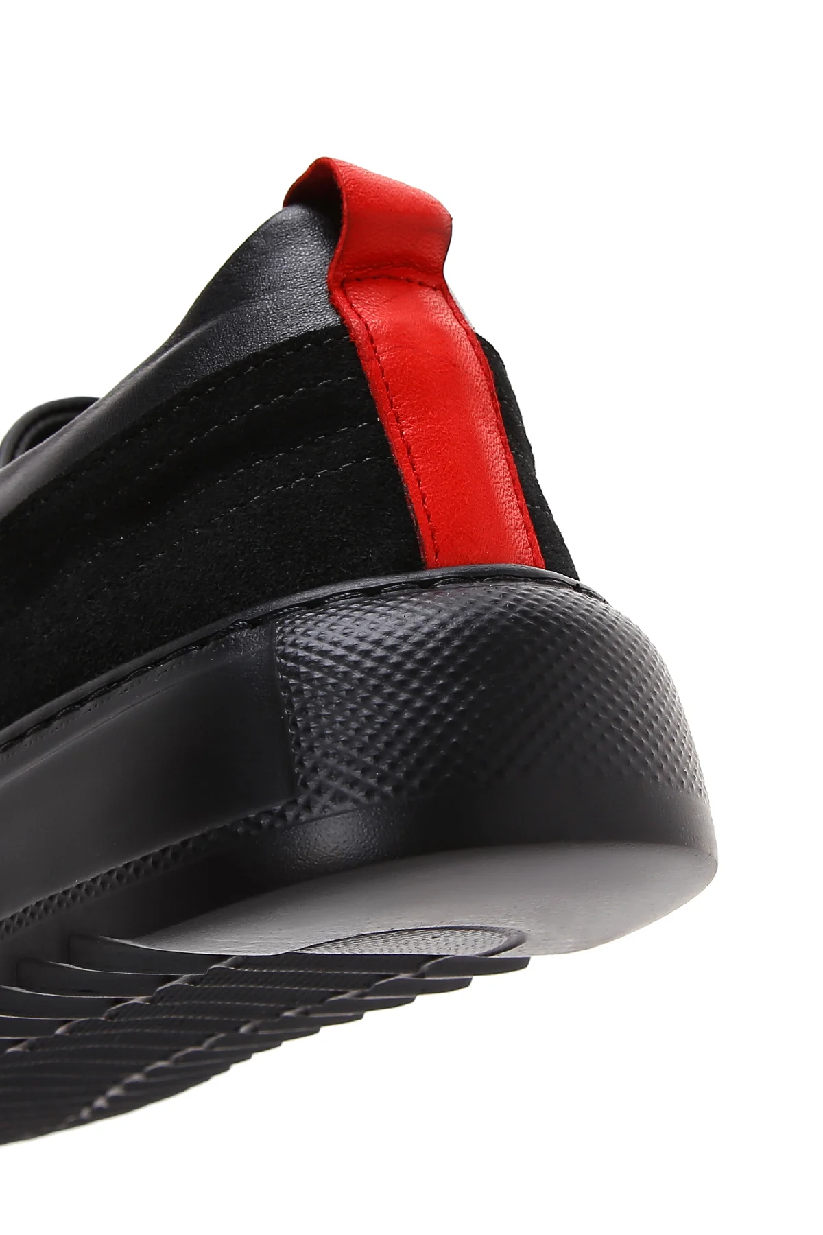 Erkek Siyah Deri Sneaker - Image 9