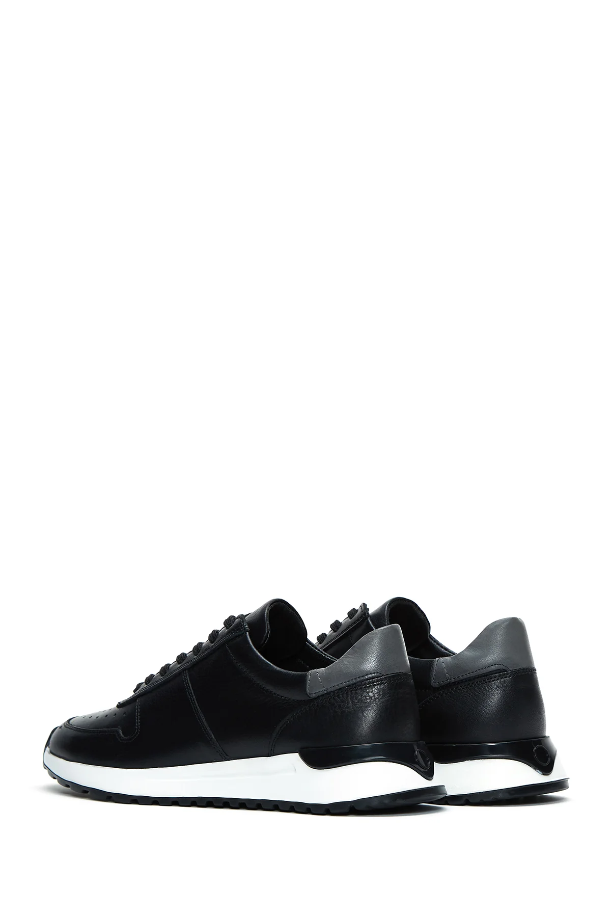 Erkek Siyah Deri Sneaker - Image 5