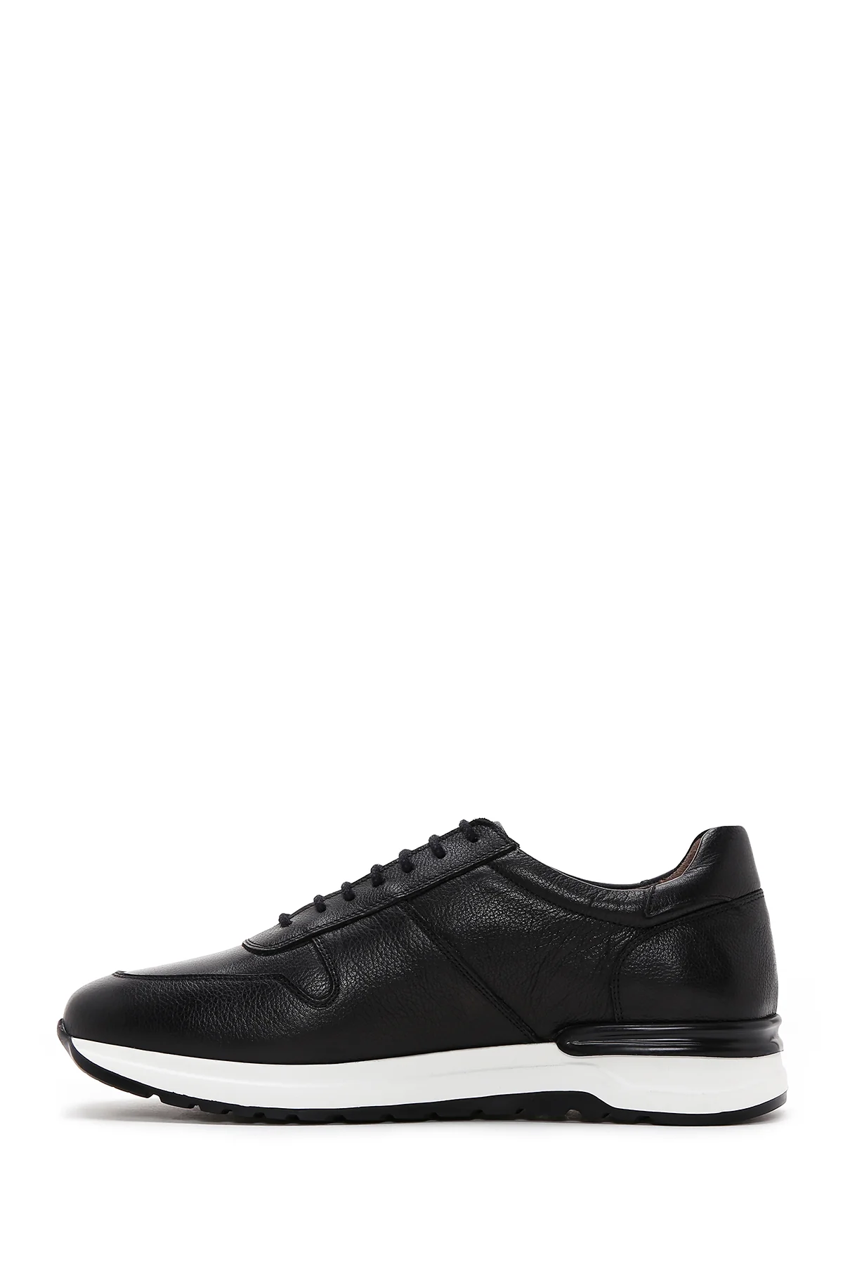 Erkek Siyah Deri Sneaker - Image 2