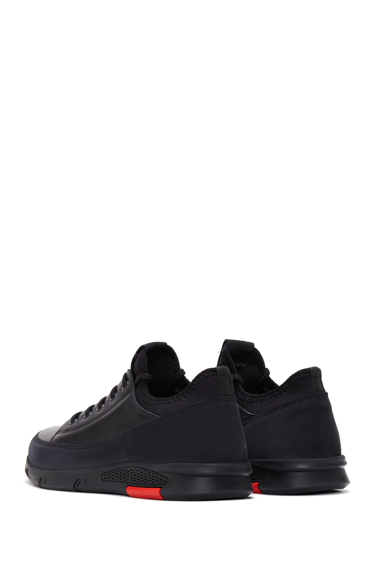 Erkek Siyah Deri Sneaker - Image 5