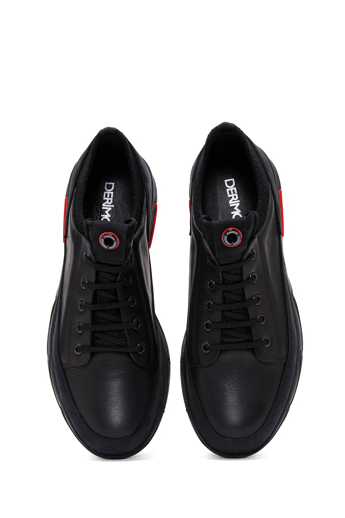 Erkek Siyah Deri Sneaker - Image 6